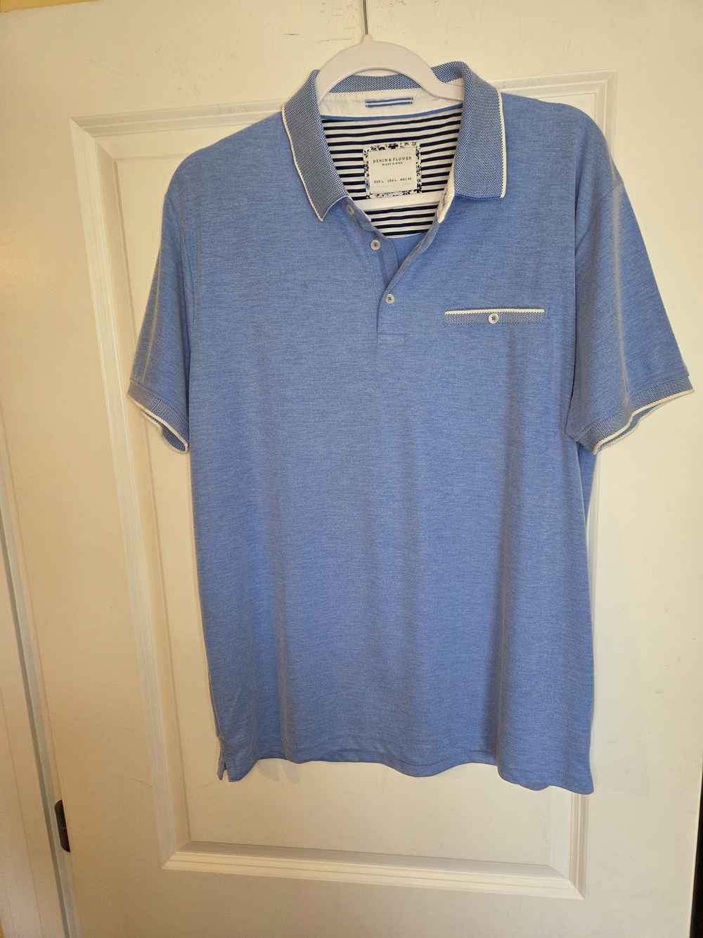 Denim & Flower Ricky Singh 3 Button Down Golf Shirt Sz Large NWOT